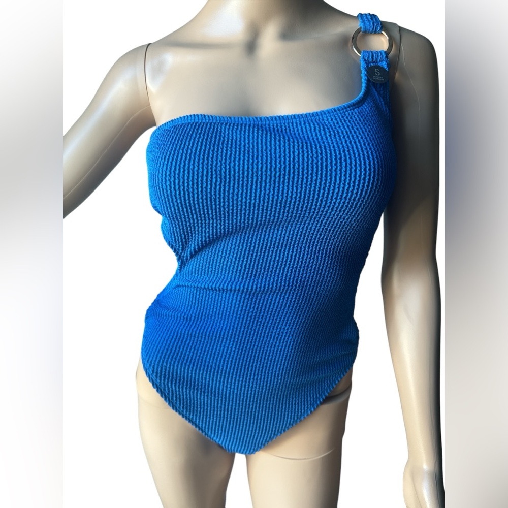 Blue One Strap Bathing Suit S NWT